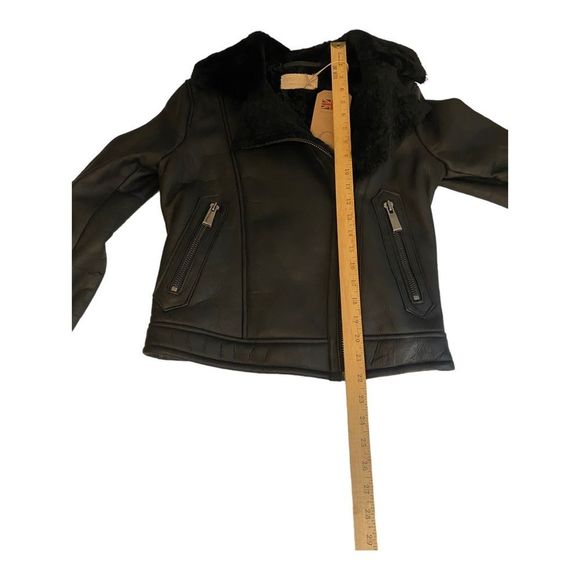Celtic & Co. Sheepskin Biker Jacket US 4/UK 8 - Picture 9 of 14